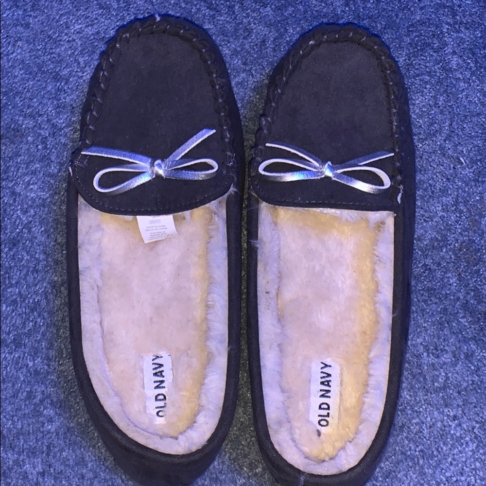 grey slippers